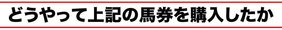 どうやって馬券を購入したか